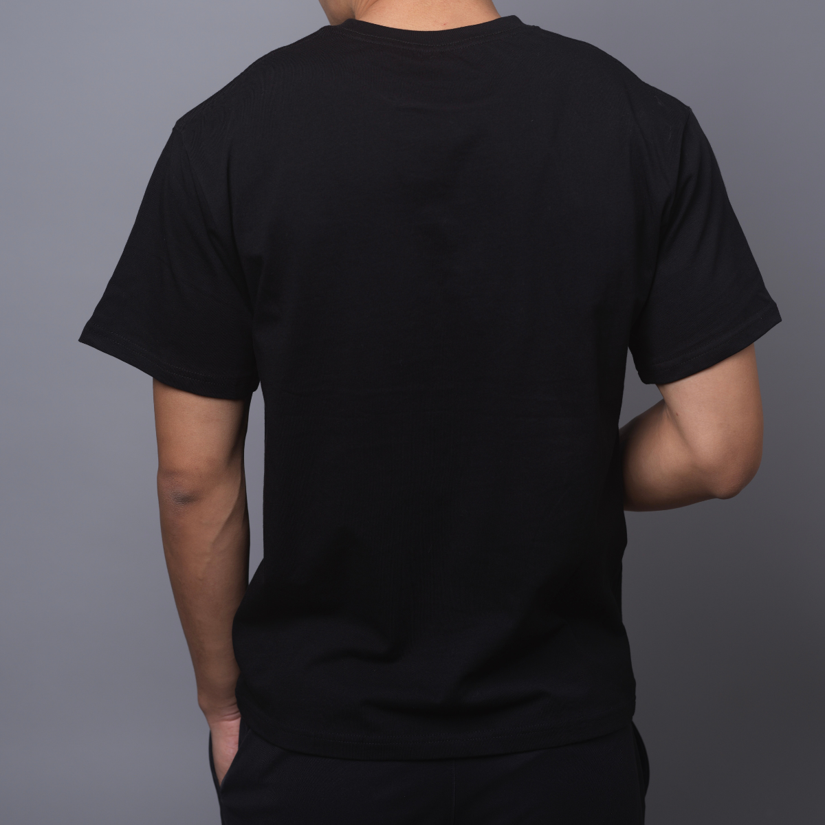 [Pre-Order] Personalized Black Cotton T-Shirt with Wine-Themed Embroidery Design